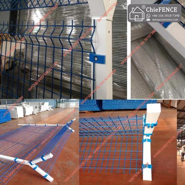 High Security Curved Welded mesh fencing/airport fence with concertina razor coil on top