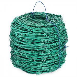 Green Blade Galvanized Barbed Wire PLASTIC-COATED TENSION  FOR FENCING