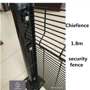 I &H post 70x44mm security fence/358/3510fence black PPC coated