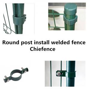 Round fence post with clamps wire mesh fencing panel Nylofor 3D fence Round fence post with clamps wire mesh fencing panel Nylofor 3D fence