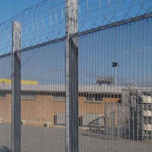 Super security border fence protection concertina razor barbed wire 358 mesh fence for military base