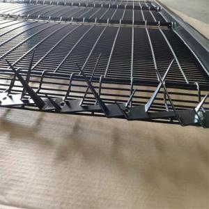 security fence install with Black wall spike  security fence install with Black wall spike